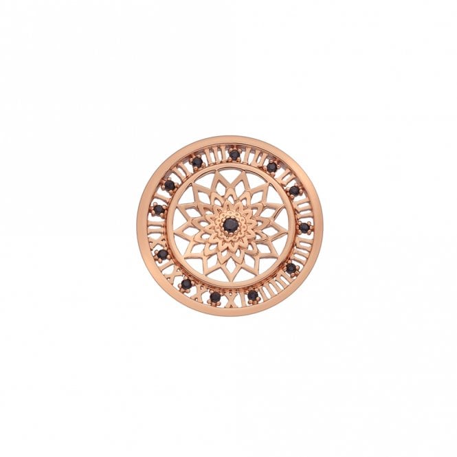 hot diamonds Time Traveller Rose Gold Plated Coin - 25mm