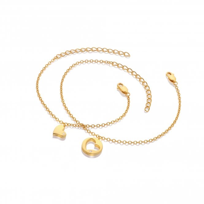 hot diamonds Together Forever Bracelet Set - Yellow Gold Plated