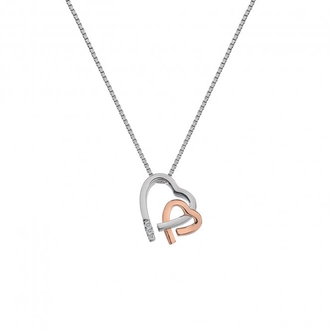 Hot Diamonds Warm Heart Pendant - Rose Gold Plated Accents