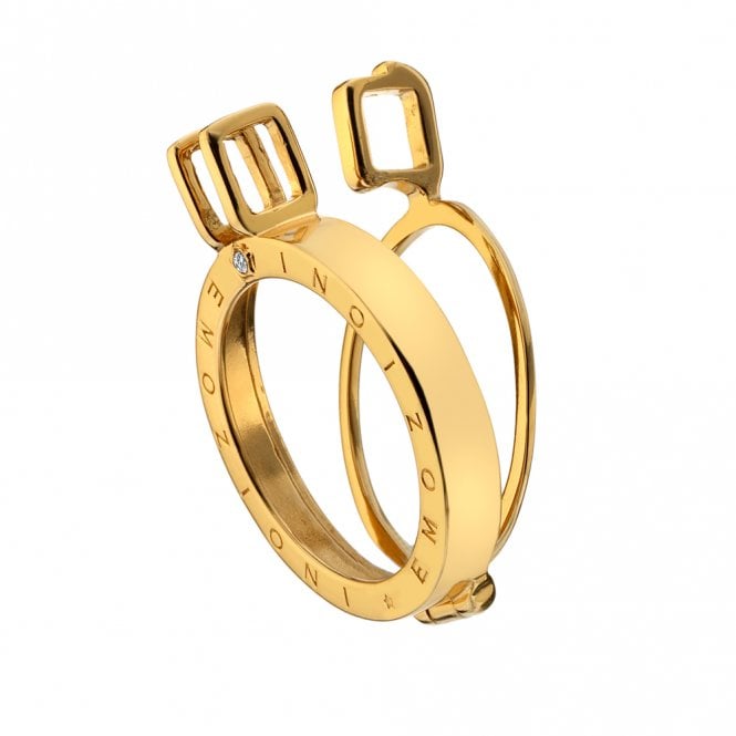 hot diamonds Yellow Gold Plated Sterling Silver Keeper - 25mm