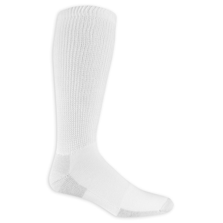 hot sox Dr. Scholl's Men's Advanced Relief Blister Guard® Over the Calf Socks 3 Pair Pack - Non-Binding Cushioned Comfort WHITE