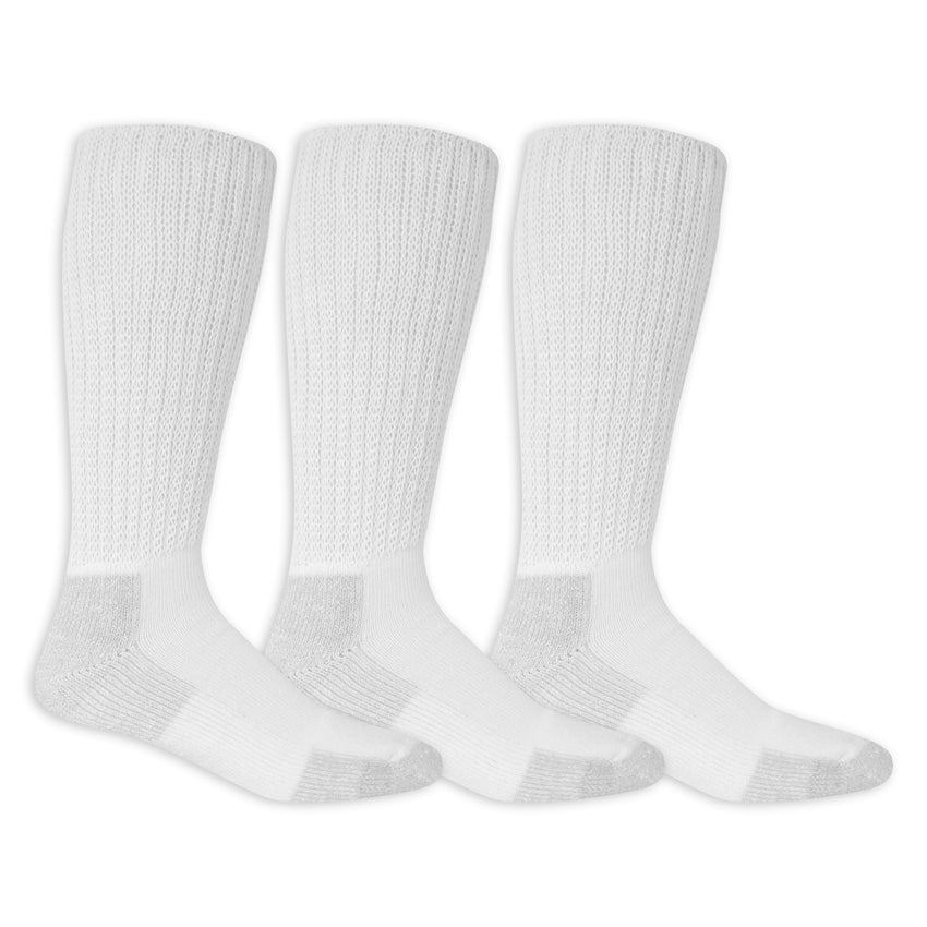 hot sox Dr. Scholl's Men's Advanced Relief Blister Guard® Wide Top Crew Socks 3 Pair Pack White