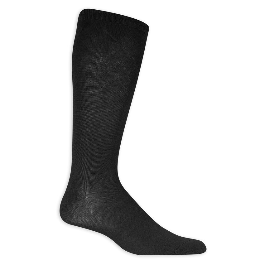 hot sox Dr. Scholl's Men's Argyle Dress Crew Socks 2 Pair Pack BLACK