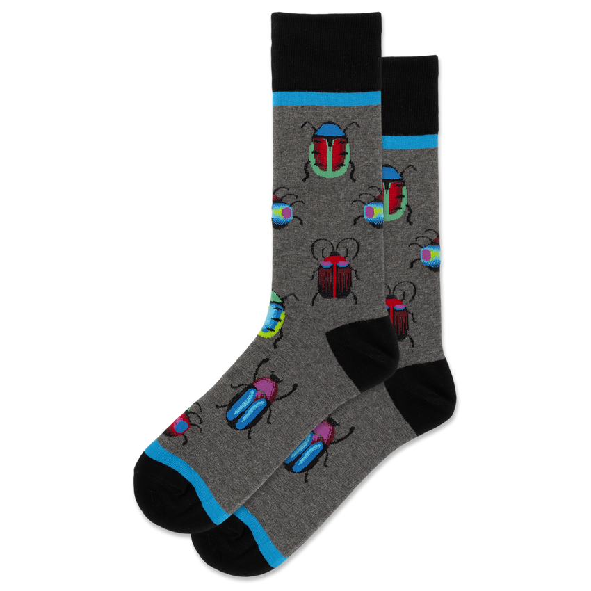 hot sox HOTSOX Men's Bugs Crew Socks GRAY