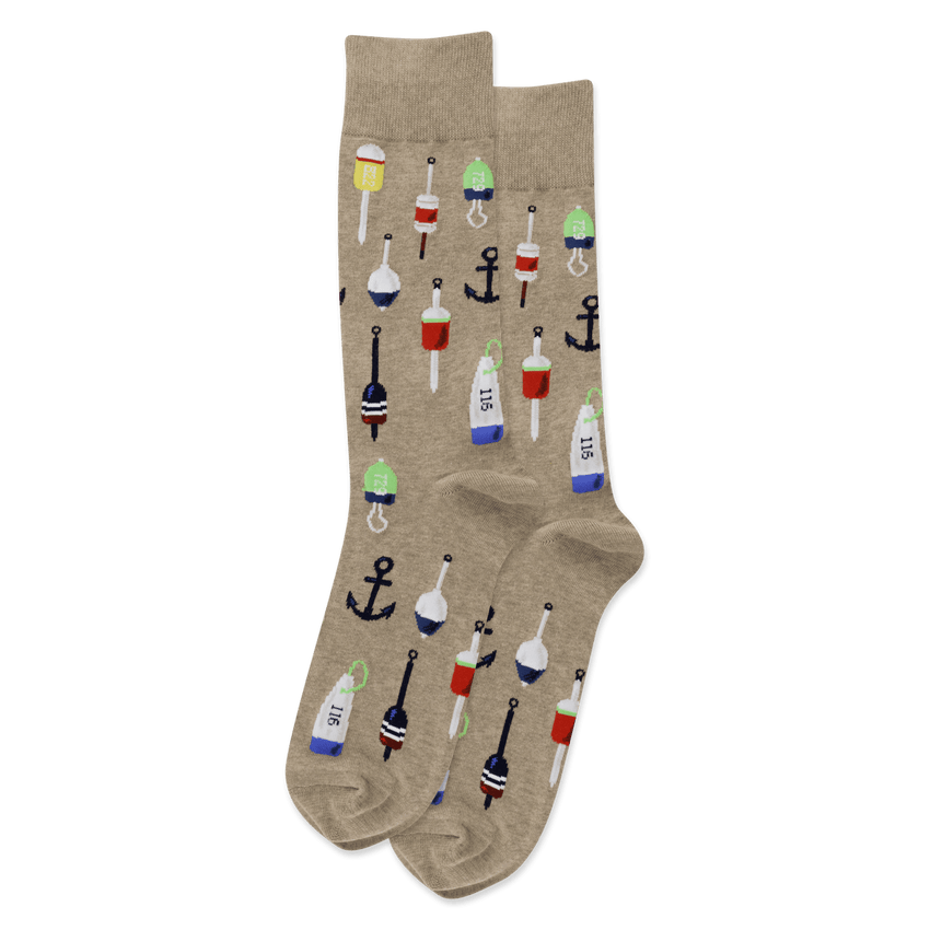 hot sox HOTSOX Men's Buoy Crew Socks Hemp Heather