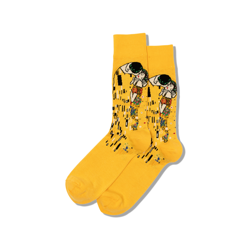 hot sox HOTSOX Men's Klimt’s The Kiss Socks YELLOW