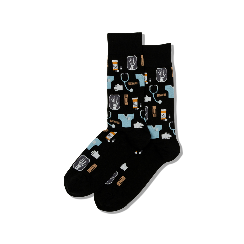 hot sox HOTSOX Men's Medical Crew Socks BLACK