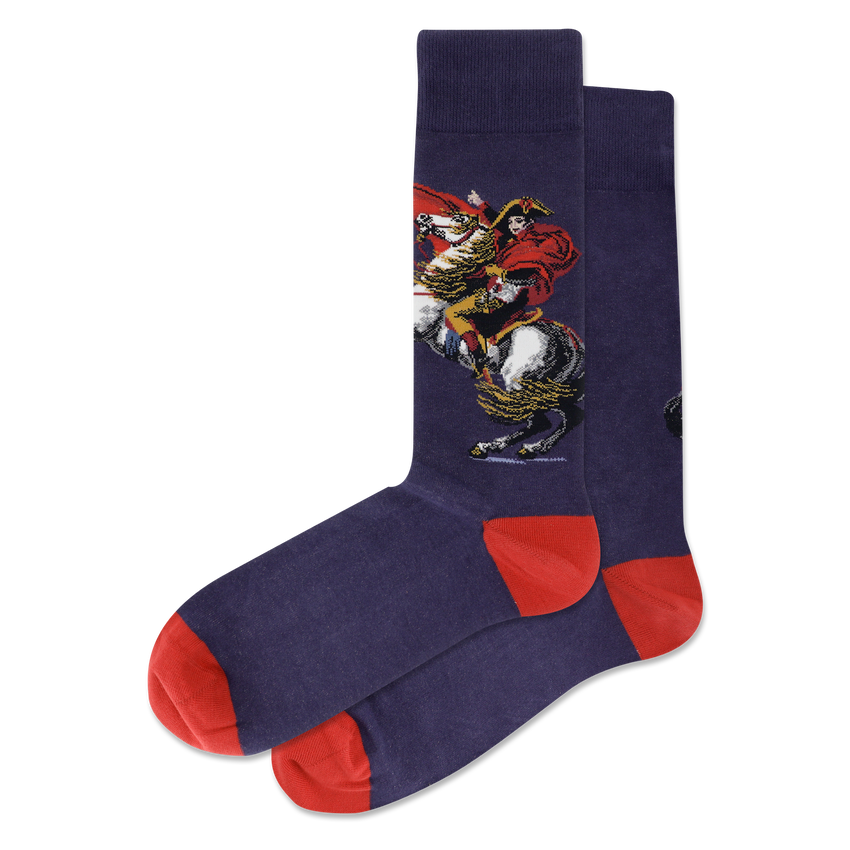 hot sox HOTSOX Men's Napoleon Crew Socks NAVY