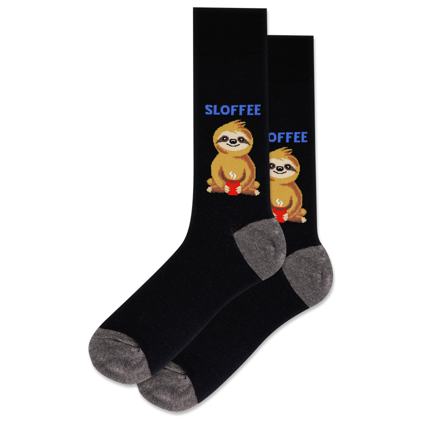 hot sox HOTSOX Men's Sloffee Crew Socks Black