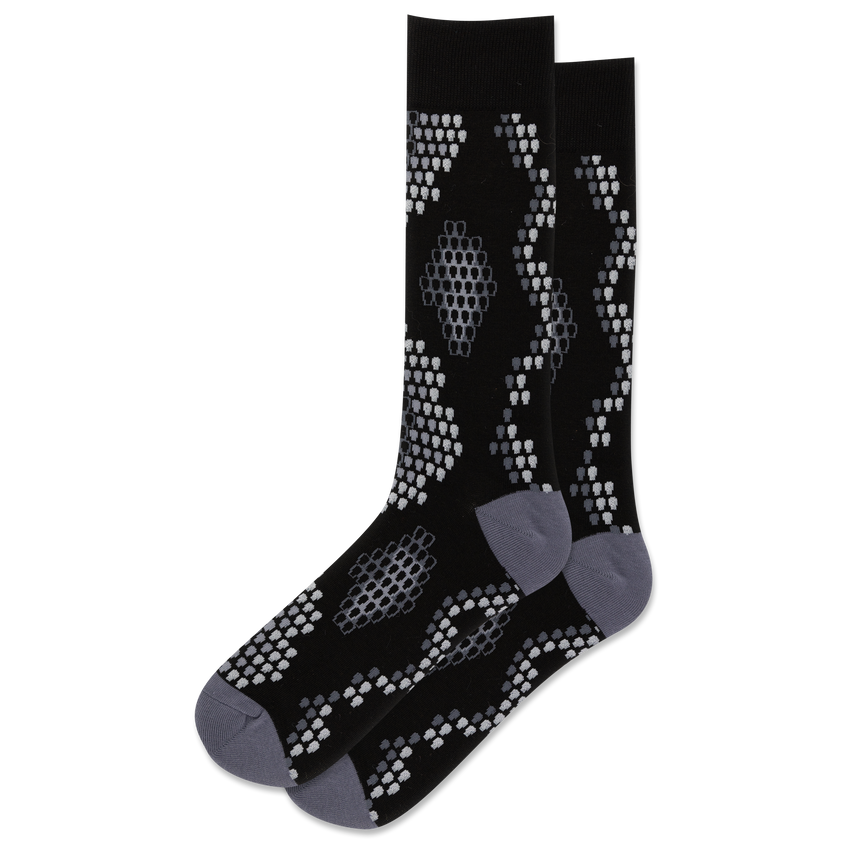 hot sox HOTSOX Men's Snake Crew Socks BLACK