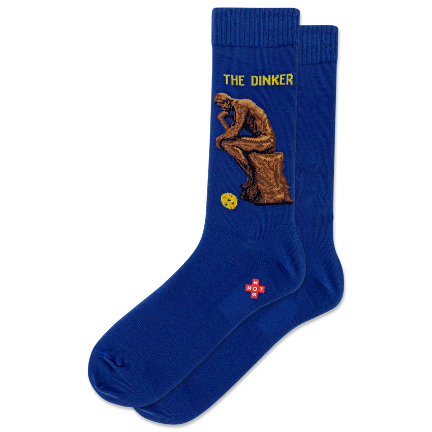 hot sox HOTSOX Men's The Dinker Crew Socks Blue