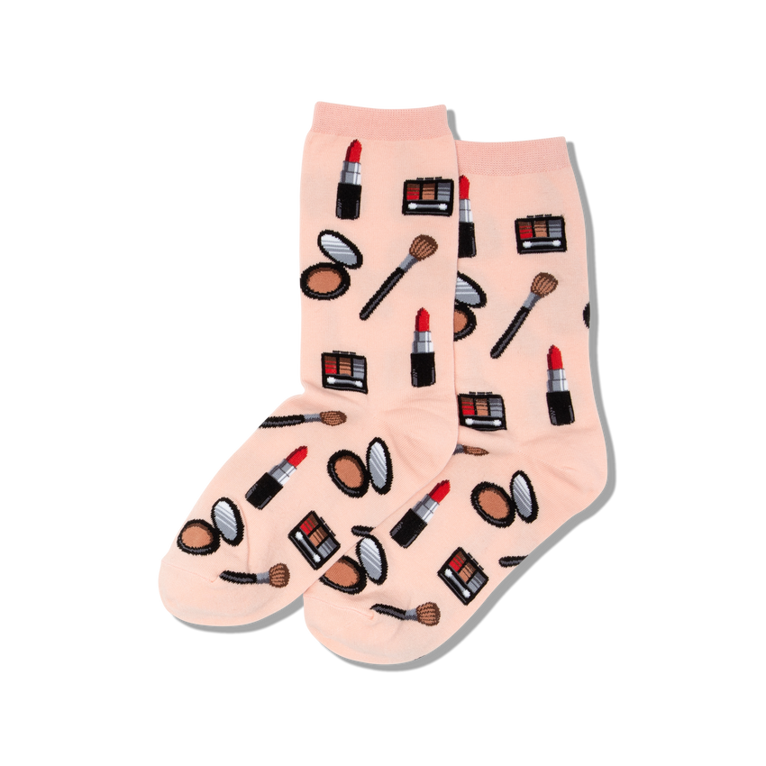 hot sox HOTSOX Women's Makeup Crew Socks BLUSH
