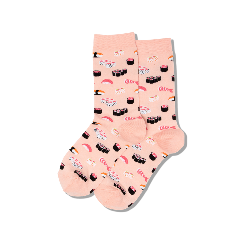 hot sox HOTSOX Women's Sushi Crew Socks Blush