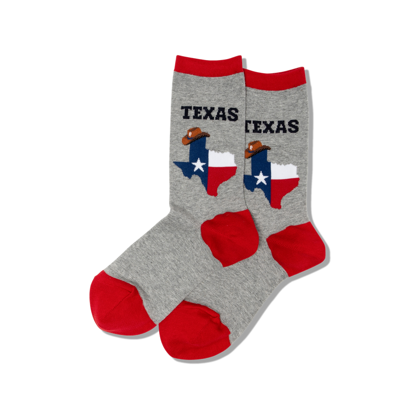 hot sox HOTSOX Women's Texas Crew Socks GRAY