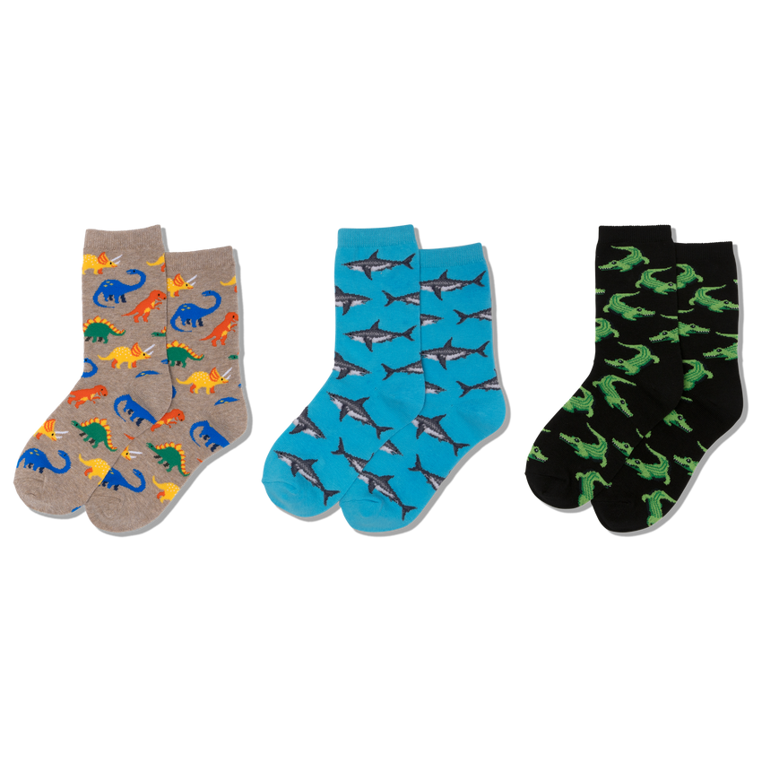 hot sox HOTSOX Kid's Assorted Reptile Fish Socks MULTICOLORED