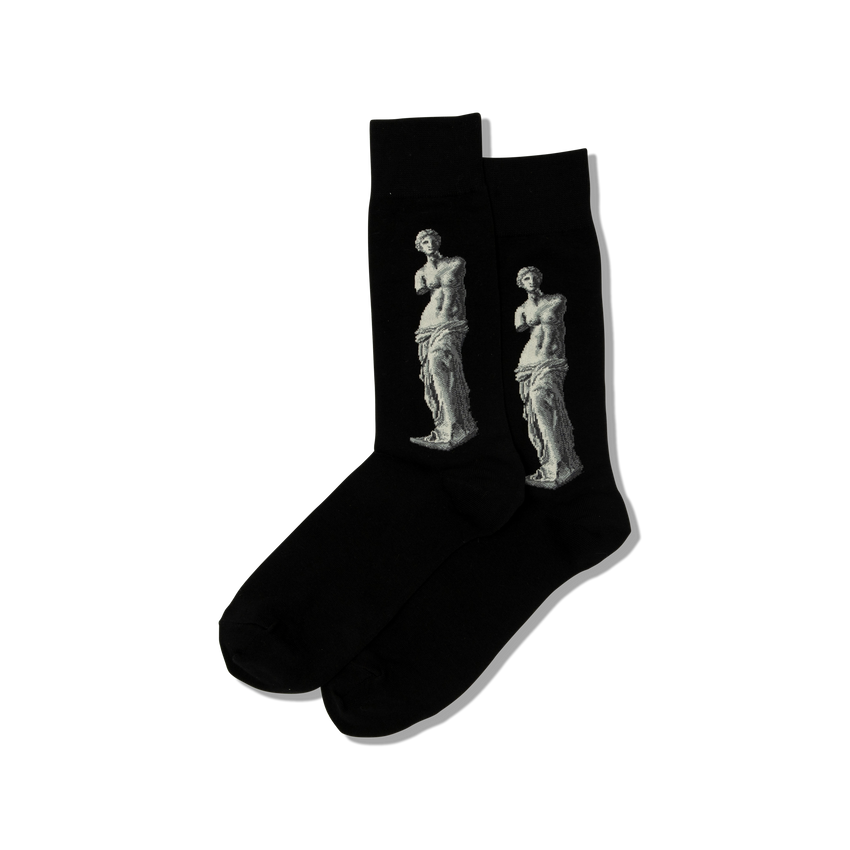 hot sox HOTSOX Men's Alexandros' Venus de Milo Socks Black