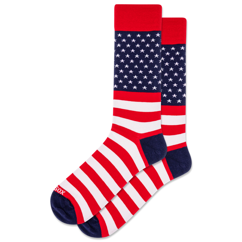 hot sox HOTSOX Men's Classic Stripes Crew Socks Red