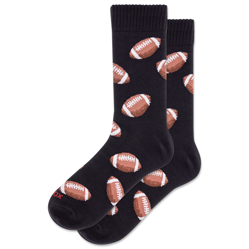 hot sox HOTSOX Men's Football Hybrid Crew Socks Black