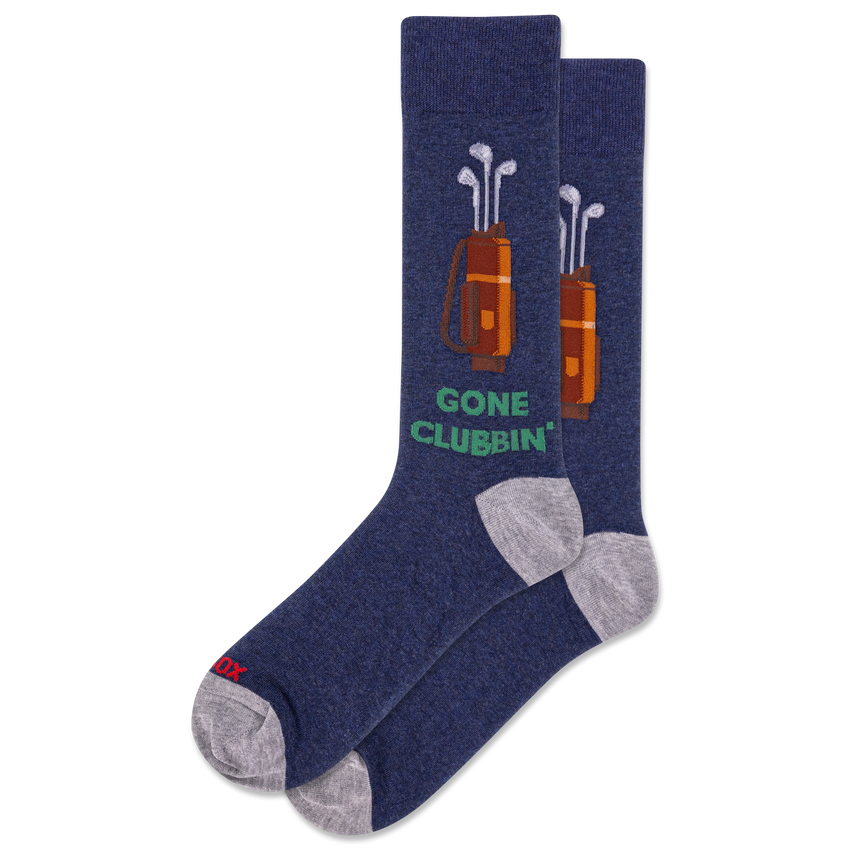hot sox HOTSOX Men's Gone Clubbin' Crew Socks Denim Heather