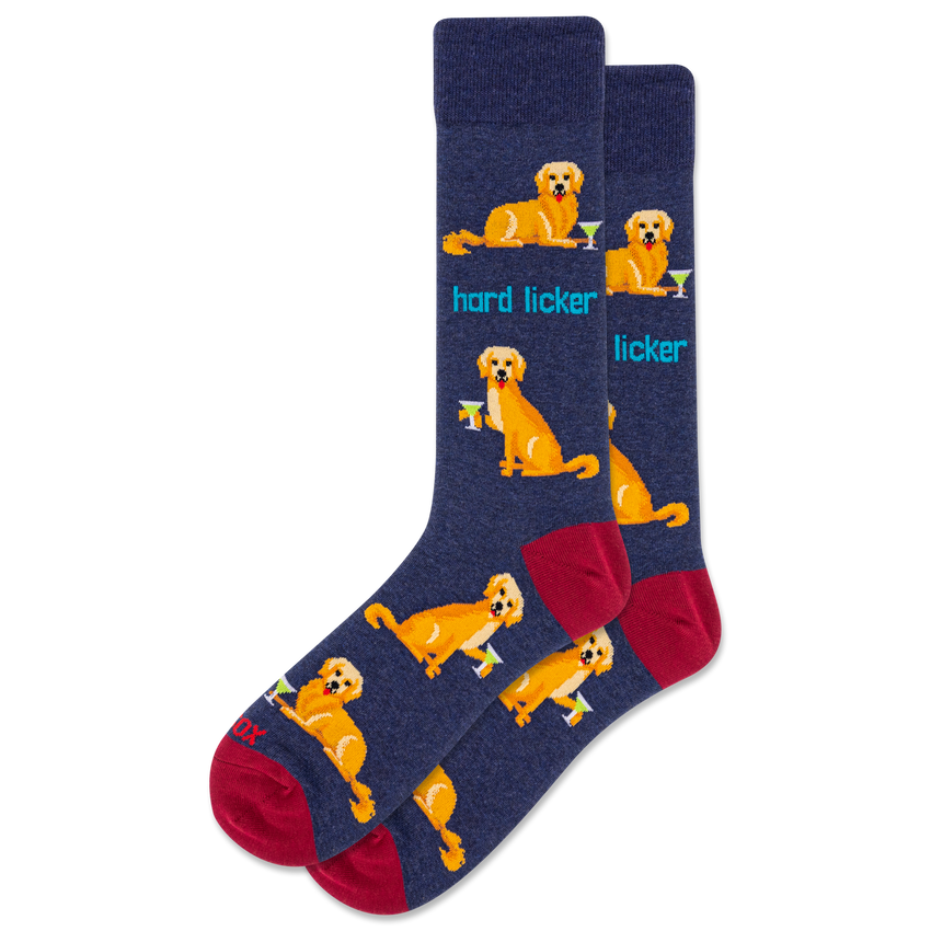 hot sox HOTSOX Men's Hard Licker Crew Socks Denim Heather