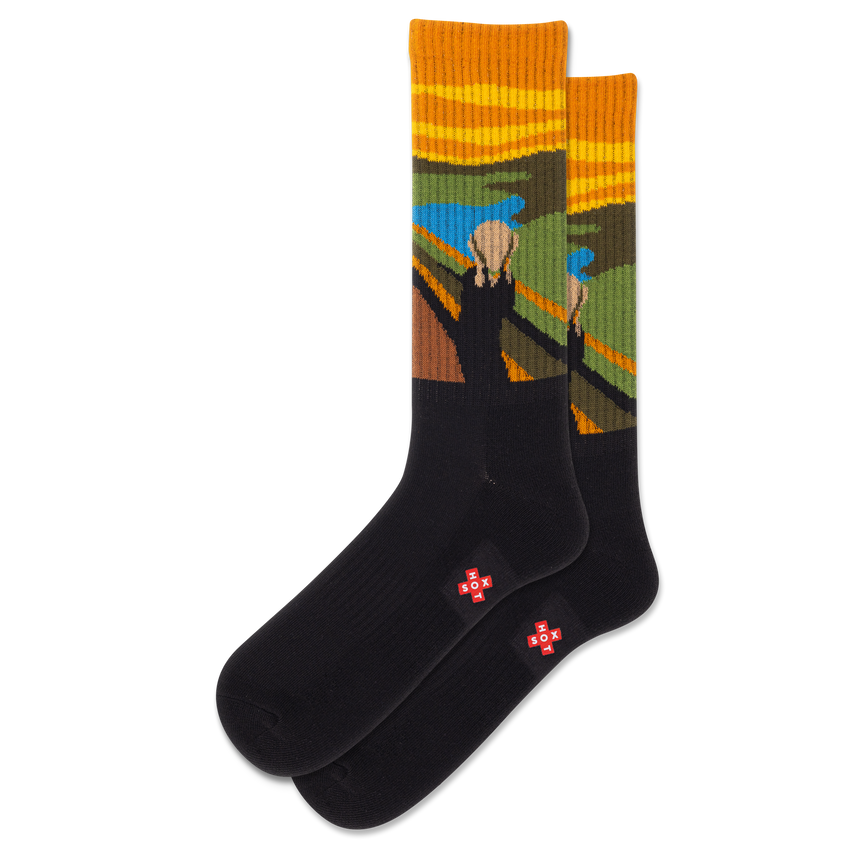 hot sox HOTSOX Men's Scream Active Crew Socks BLACK