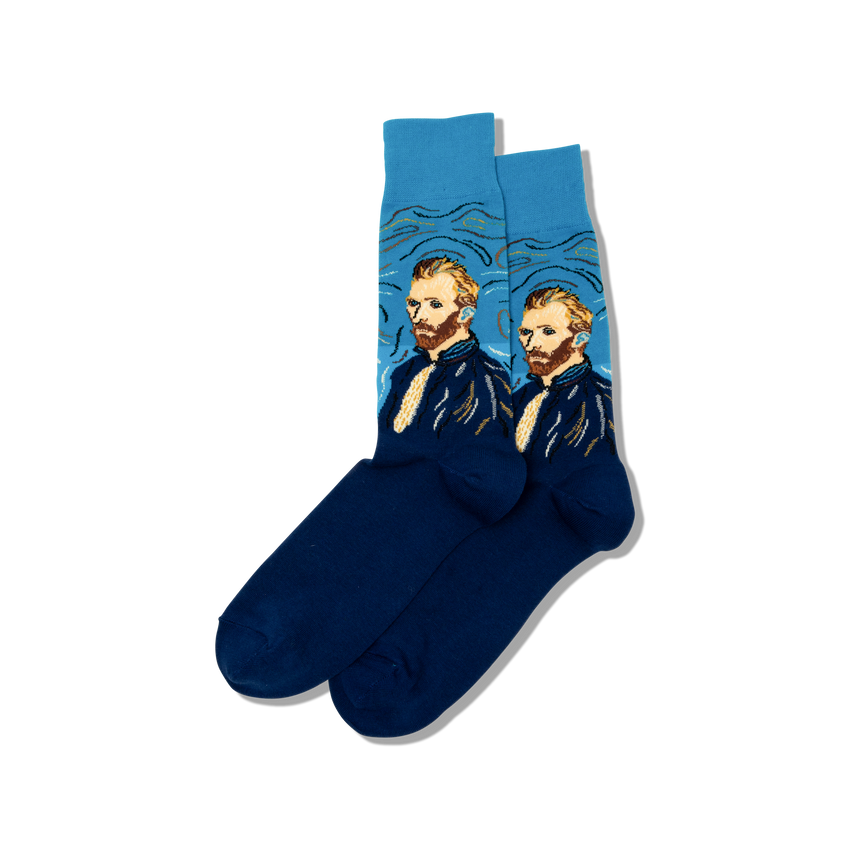 hot sox HOTSOX Men's Van Gogh's Self-Portrait Socks TURQUOISE
