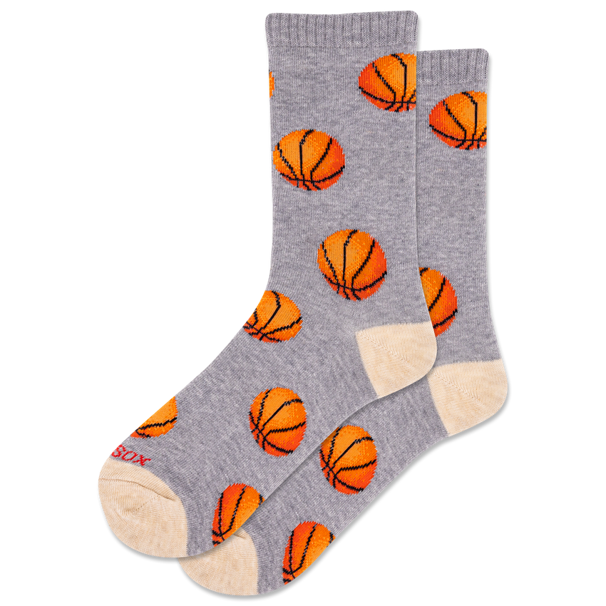 hot sox HOTSOX Women's Basketball Hybrid Crew Socks Grey Heather