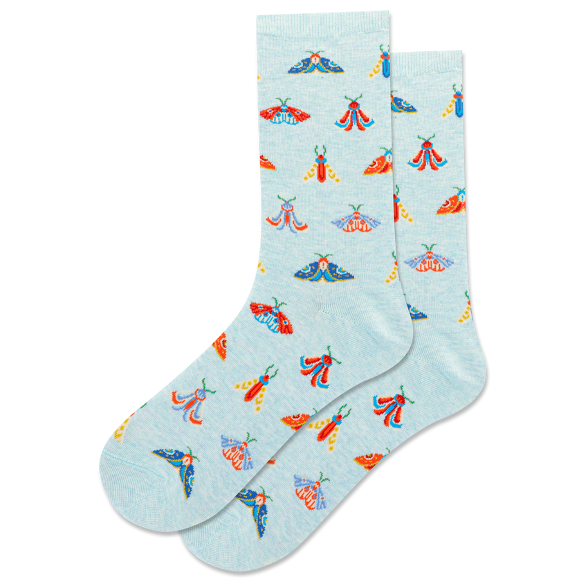 hot sox HOTSOX Women's Bugs Crew Socks Mint Melange