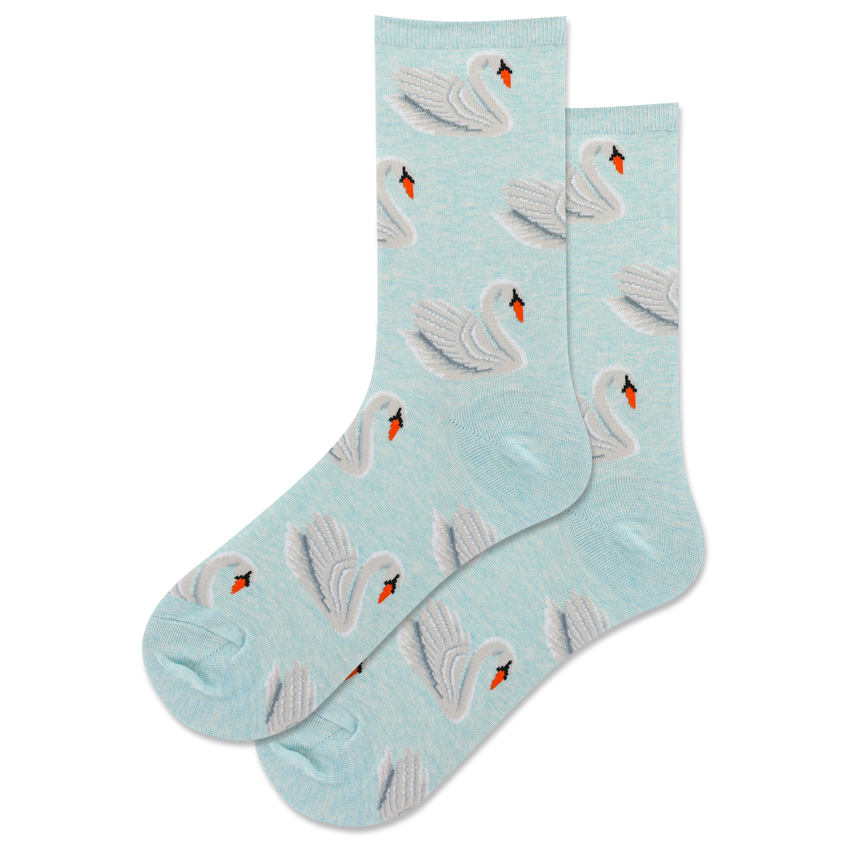 hot sox HOTSOX Women's Swans Crew Socks Mint Heather