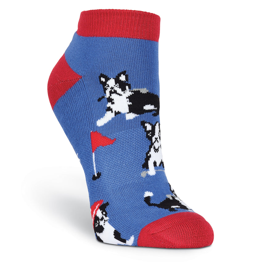 hot sox K.Bell Women's Golfing Dogs Ankle Sock Blue