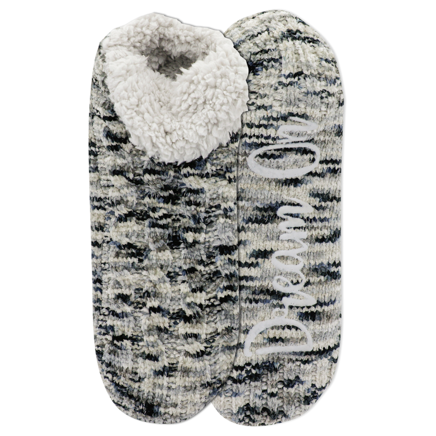 hot sox K.Bell Women's Space Dye Chenille Slipper Sock Gray