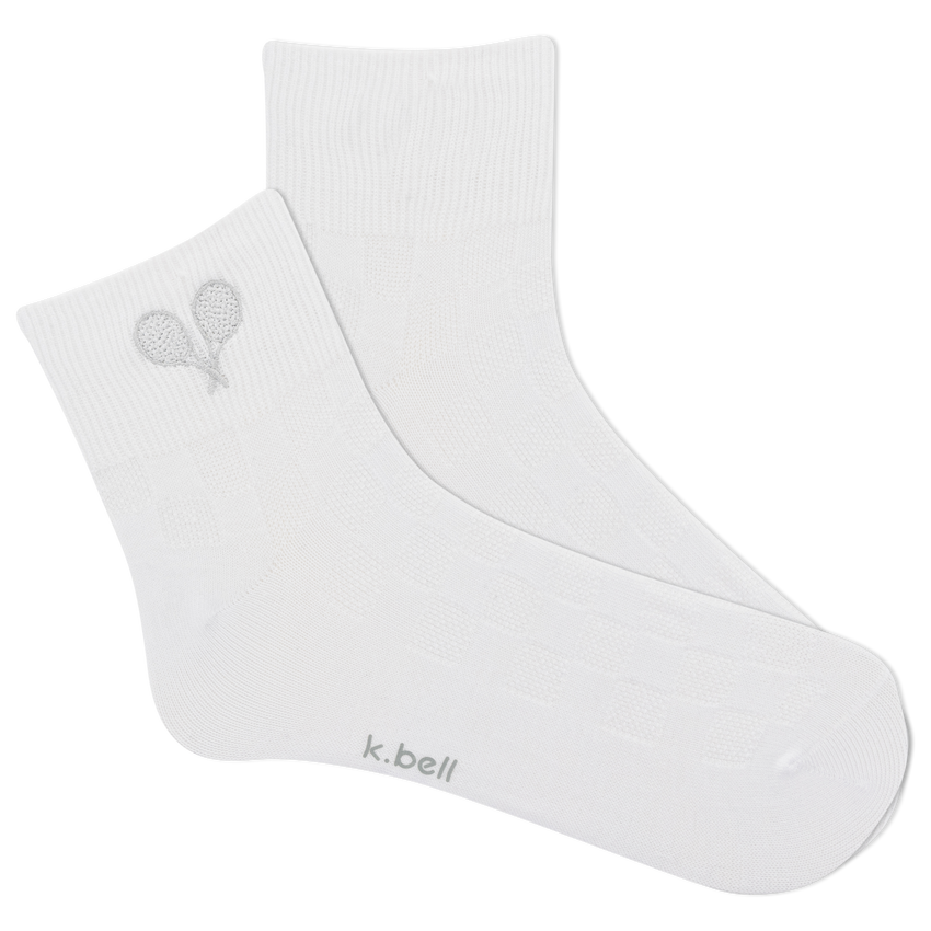 hot sox K.Bell Women's Tennis Racket Sport Anklet White