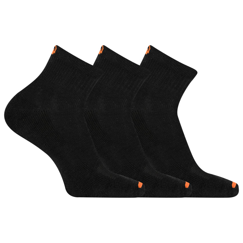 hot sox Merrell Cushioned Cotton Ankle Sock - Breathable Comfort 3 Pair Pack Black