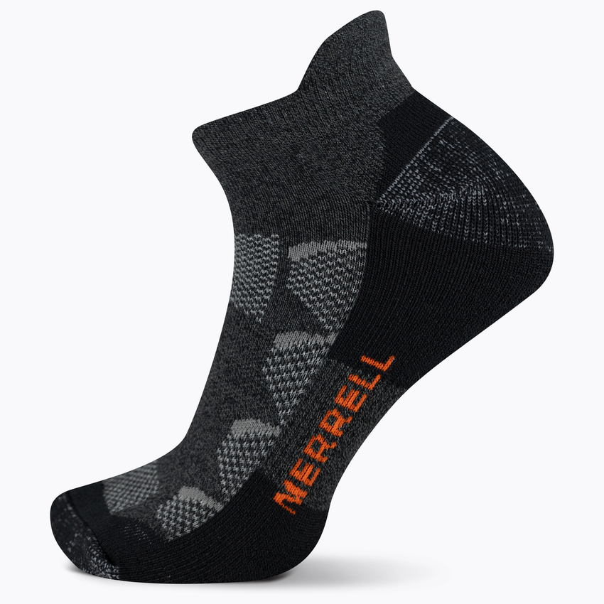 hot sox Merrell MOAB Midweight and Breathable Hiking Low Cut Tab Sock with Blister Protection and Sustainable Coolmax Fast Dry Moisture Wicking Grey