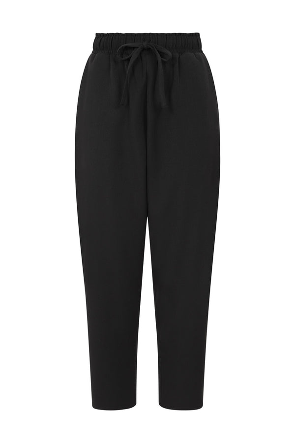 Hot Squash Balloon Trouser With Elasticated Waistband Black