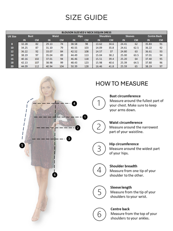 Hot Squash Blouson Sleeved V Neck Sequin Dress Black Sequin Leaf