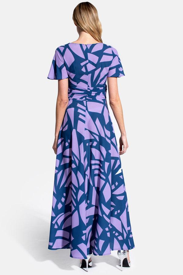 Hot Squash Crepe Maxi Dress Matisse Print Navy/Lilac