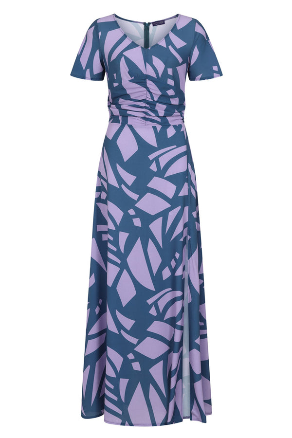 Hot Squash Crepe Maxi Dress Matisse Print Navy/Lilac