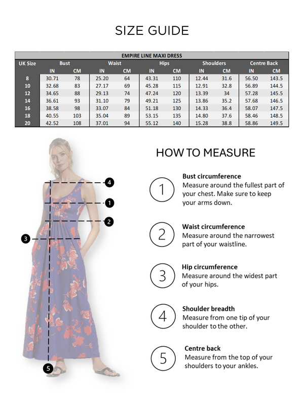 Hot Squash Empire Line Maxi Dress Feather Print Navy