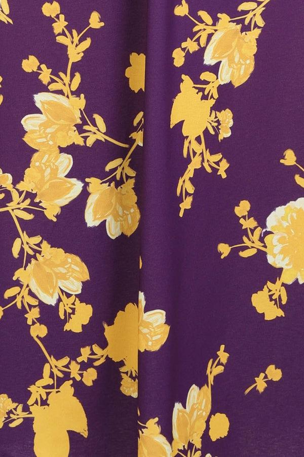 Hot Squash Floral Short Sleeved Empire Line Maxi Dress