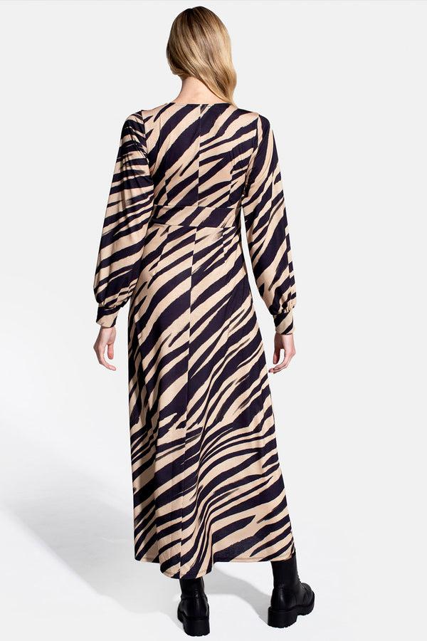 Hot Squash Gemma Dress With Long Sleeves Animal Stripes