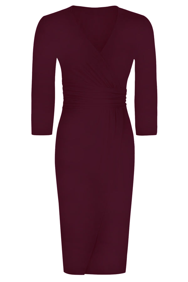 Hot Squash Ascot Mock-Wrap Dress