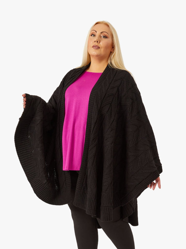 Hot Squash Billie Knitted Jacquard Cape