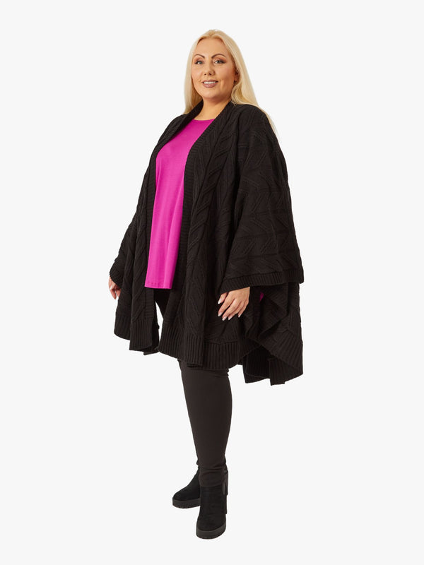 hot squash Billie Knitted Jacquard Cape