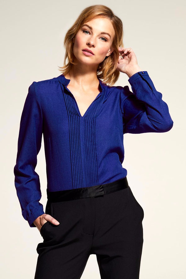 hot squash Blouse with pleat front