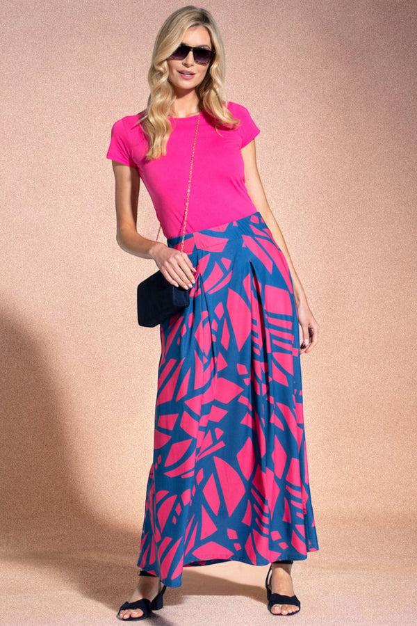 hot squash Box Pleat Maxi Skirt