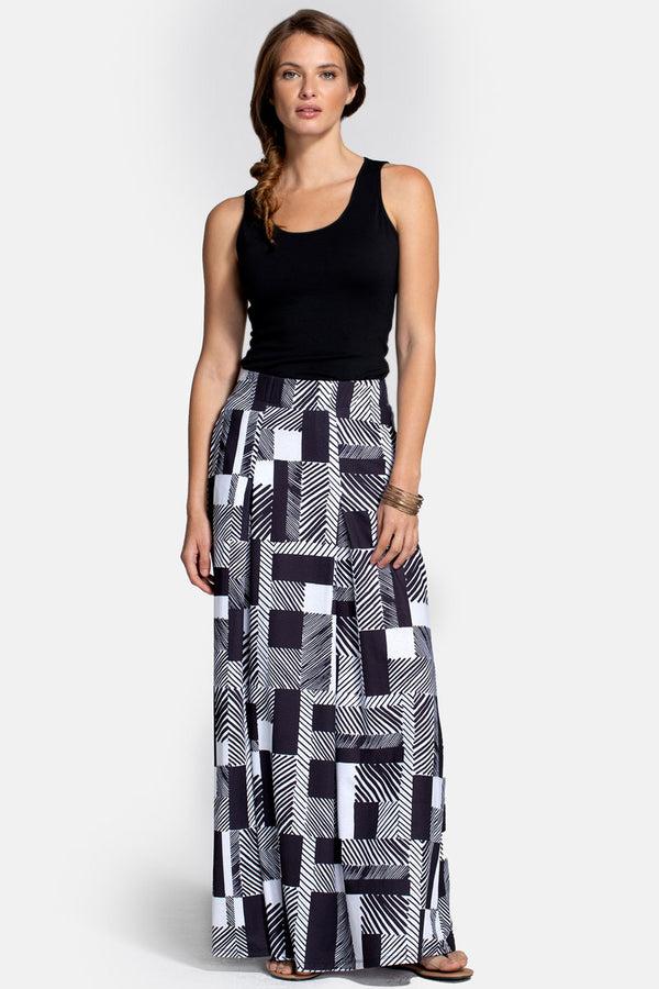 hot squash Box Pleat Maxi Skirt