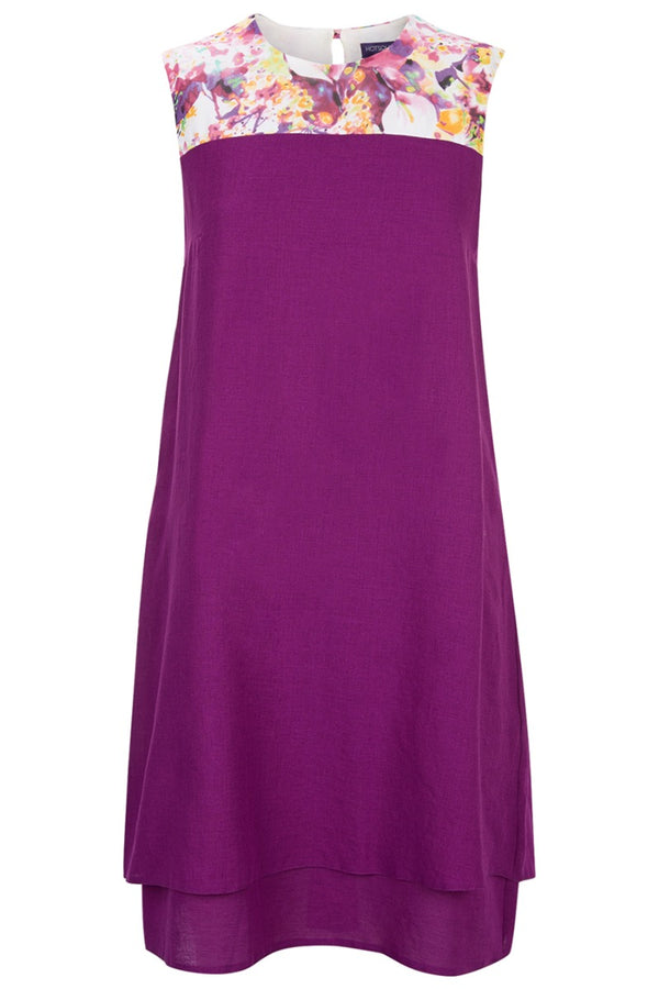 Hot Squash Chiffon Double Layered Dress Purple