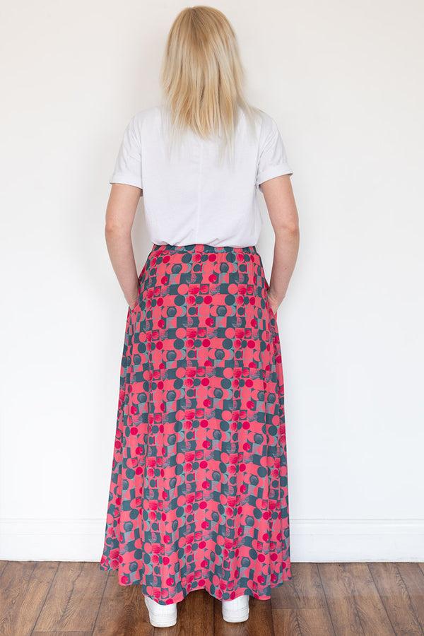 Hot Squash Chiffon Maxi Skirt