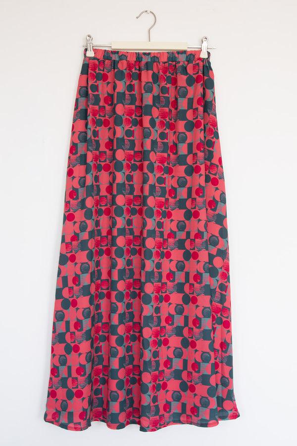 Hot Squash Chiffon Maxi Skirt
